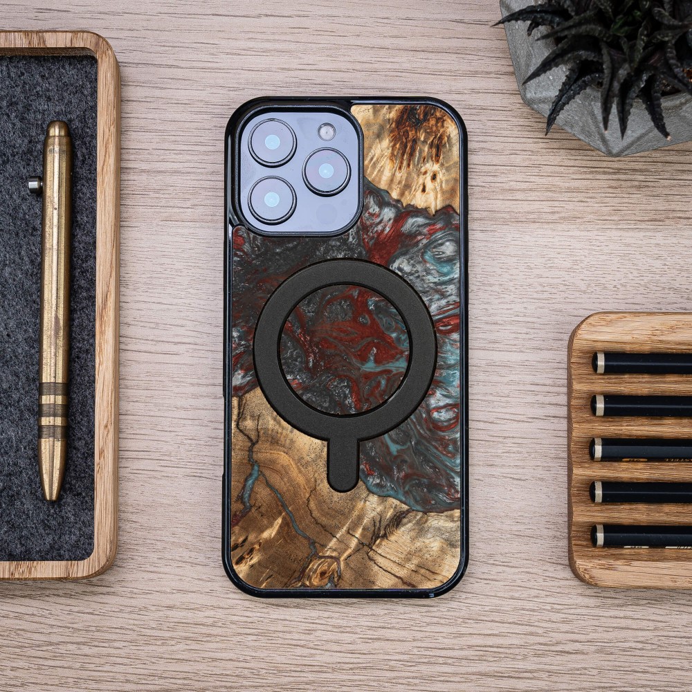 Etui Bewood Unique do iPhone 16 Pro Max - Planets - Pluton z MagSafe (4)