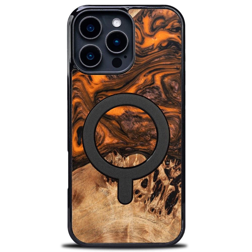 Etui Bewood Unique do iPhone 16 Pro Max - Orange z MagSafe (1)