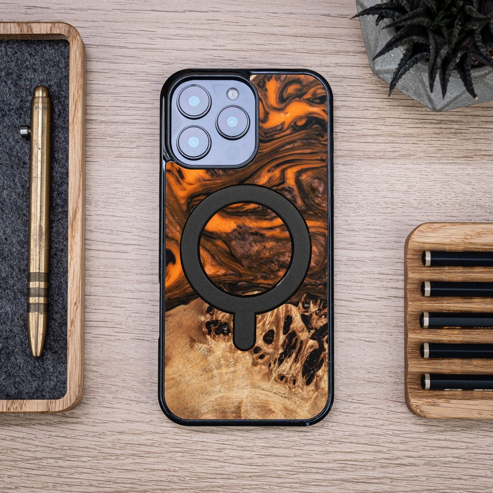 Etui Bewood Unique do iPhone 16 Pro Max - Orange z MagSafe (4)