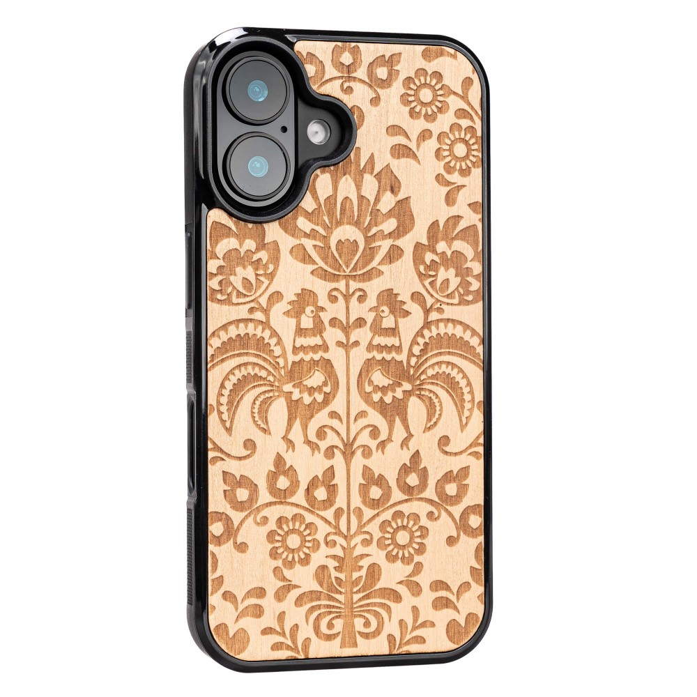 Drewniane Etui Bewood do iPhone 16 POLSKI FOLK ANIEGRE (2)