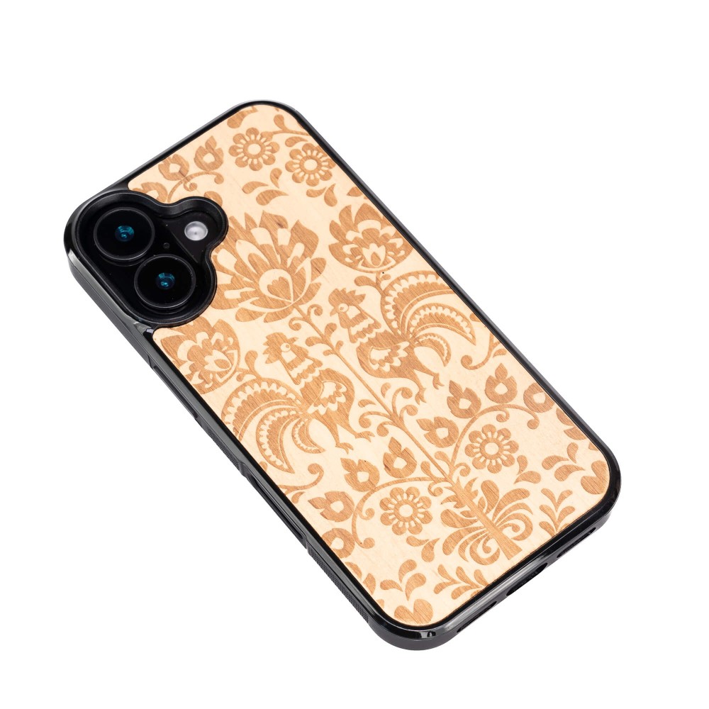Drewniane Etui Bewood do iPhone 16 POLSKI FOLK ANIEGRE (3)
