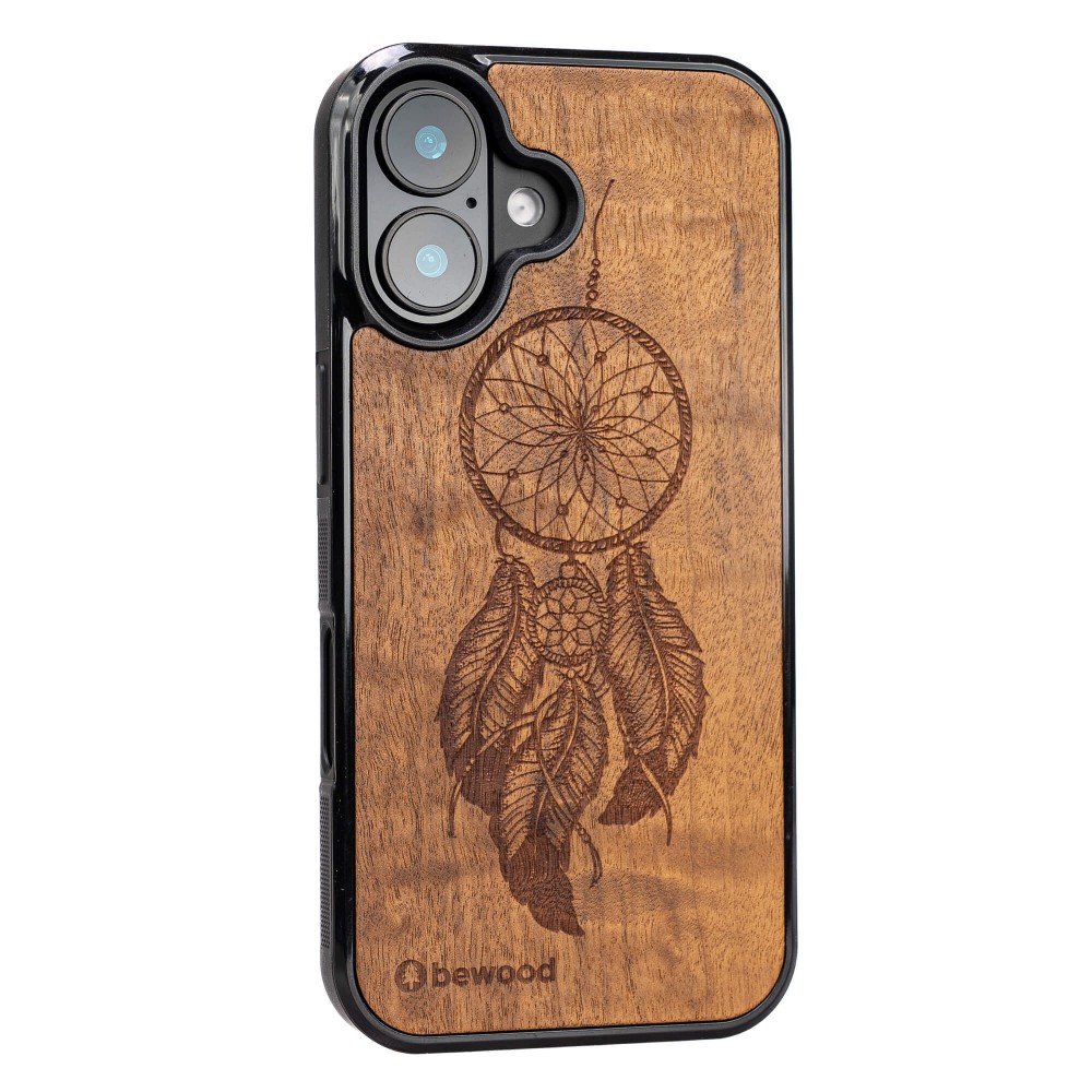 Drewniane Etui Bewood do iPhone 16 ŁAPACZ SNÓW IMBUIA (2)