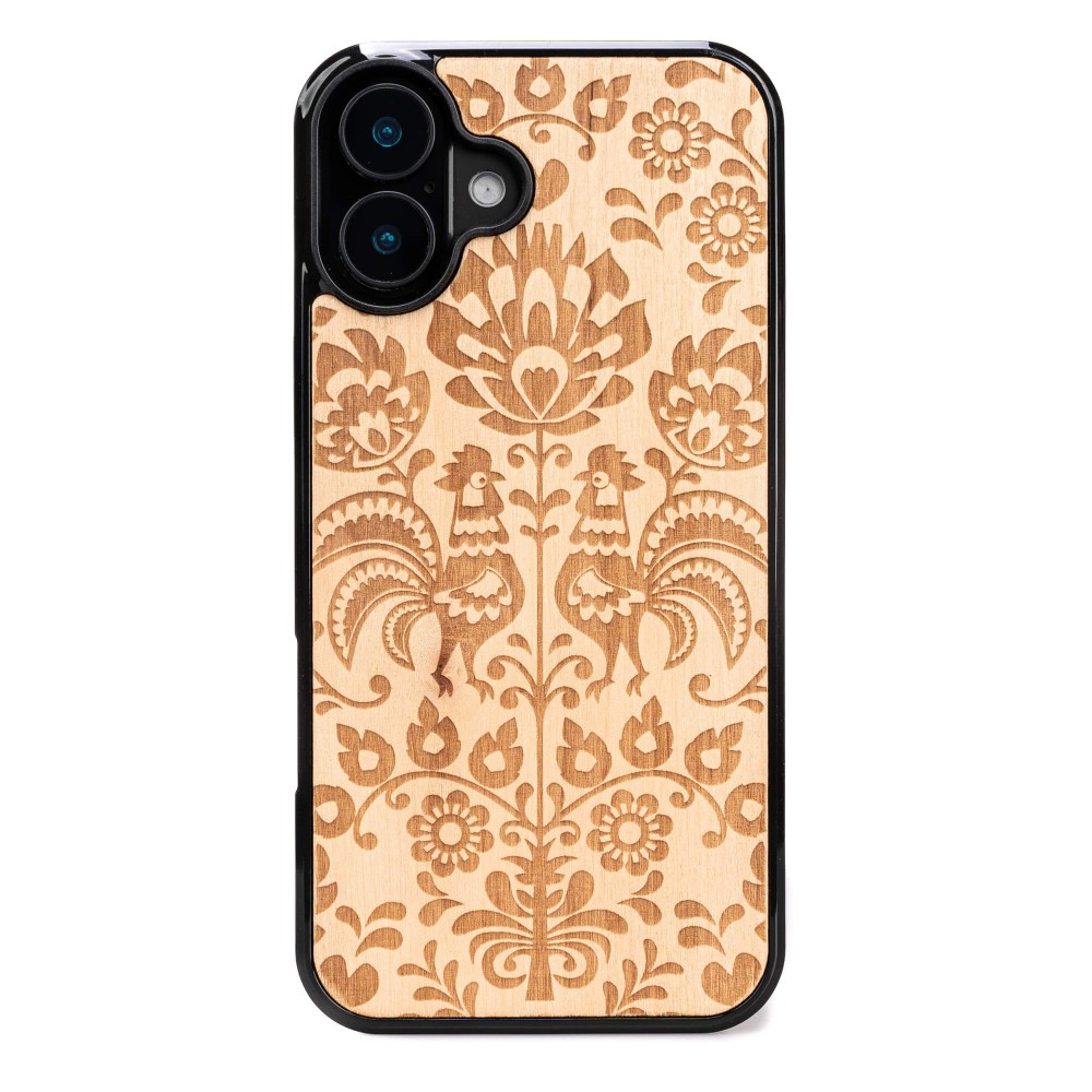 Drewniane Etui Bewood do iPhone 16 Plus POLSKI FOLK ANIEGRE (1)