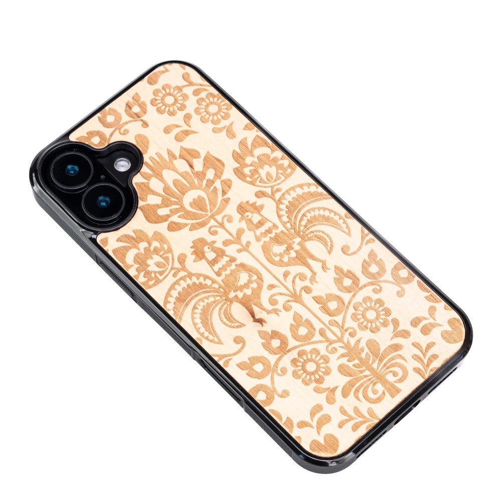 Drewniane Etui Bewood do iPhone 16 Plus POLSKI FOLK ANIEGRE (3)
