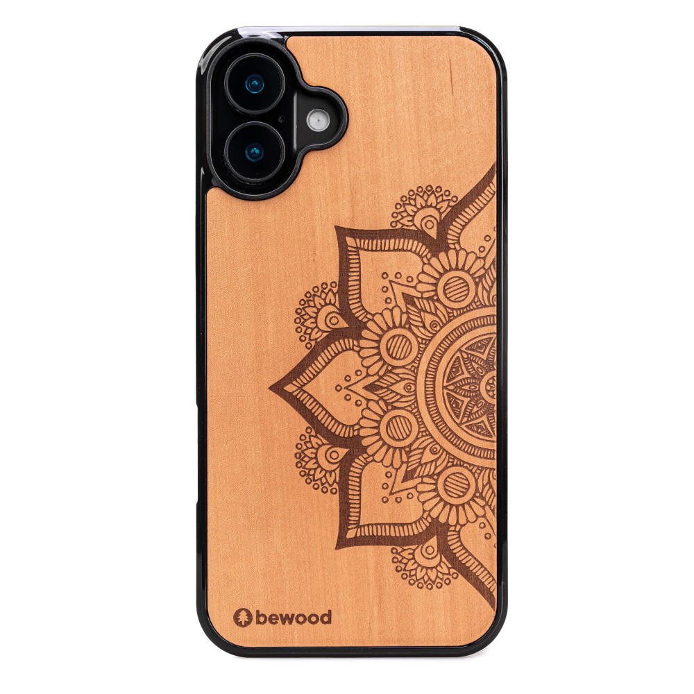 Drewniane Etui Bewood do iPhone 16 Plus MANDALA JABŁOŃ (1)