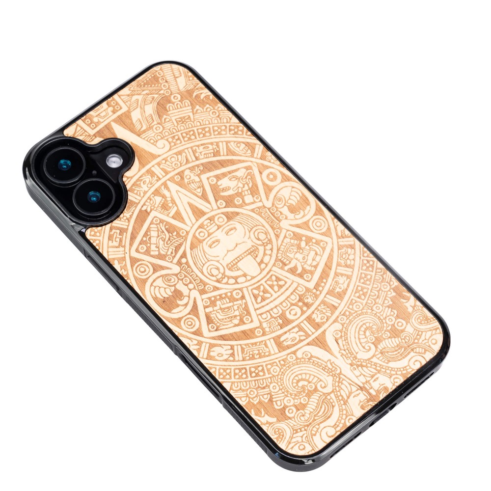 Drewniane Etui Bewood do iPhone 16 Plus KALENDARZ AZTECKI ANIEGRE (3)