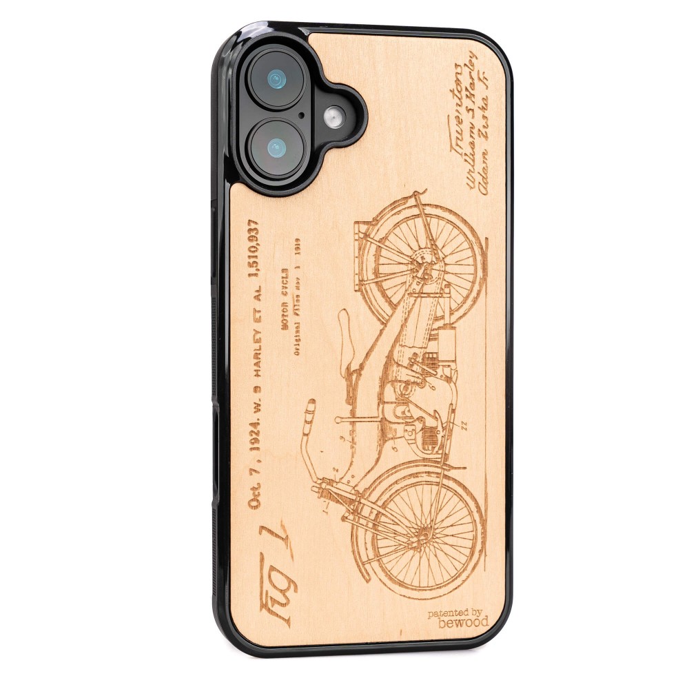 Drewniane Etui Bewood do iPhone 16 Plus HARLEY PATENT ANIEGRE (2)