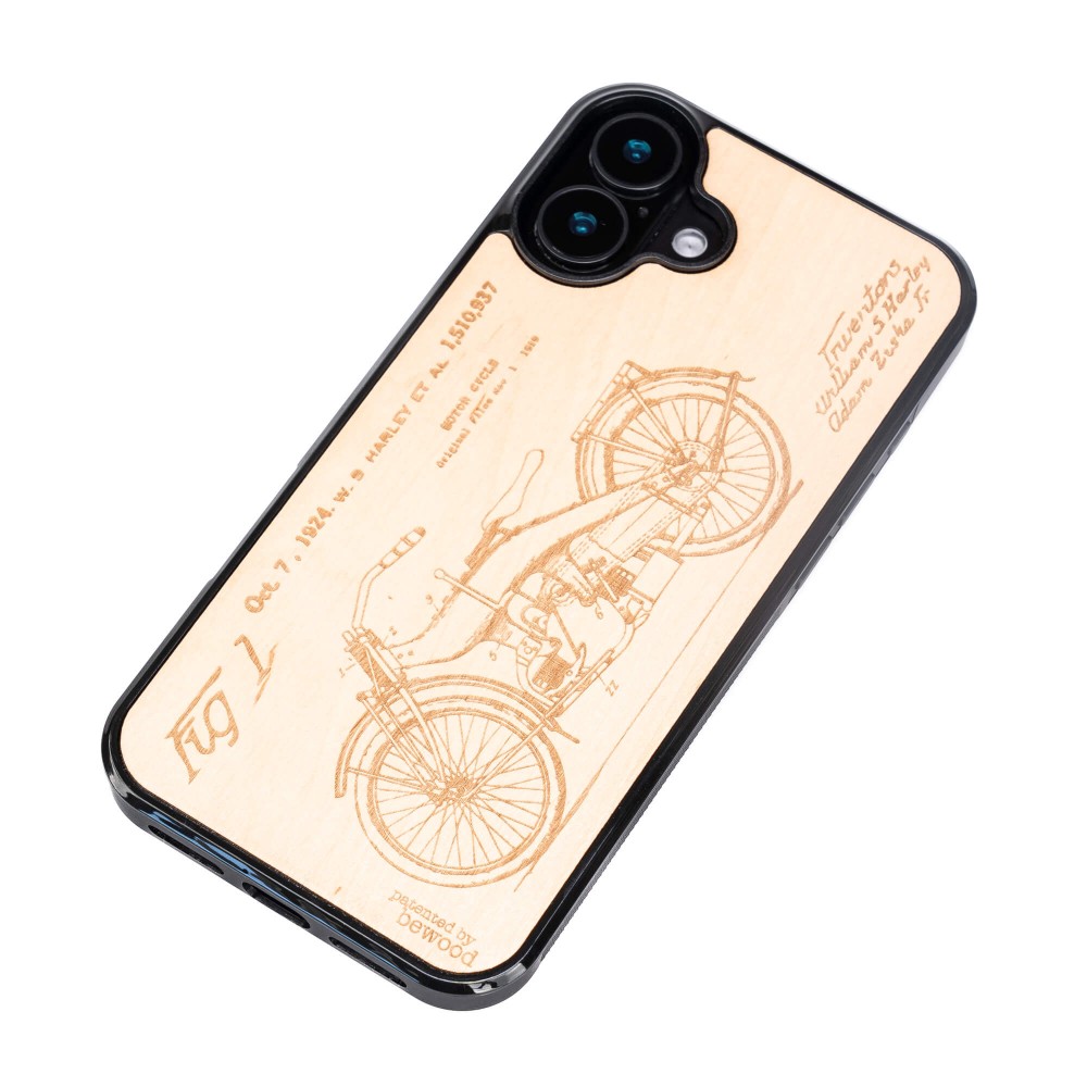 Drewniane Etui Bewood do iPhone 16 Plus HARLEY PATENT ANIEGRE (3)