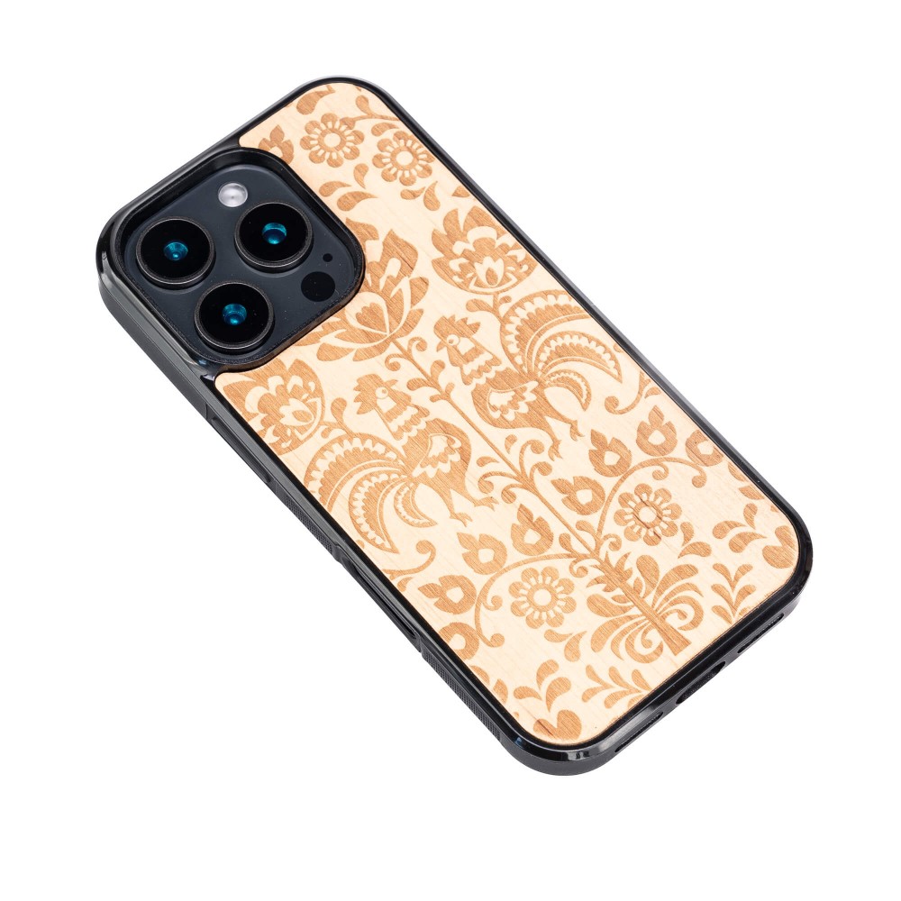 Drewniane Etui Bewood do iPhone 16 Pro POLSKI FOLK ANIEGRE (3)