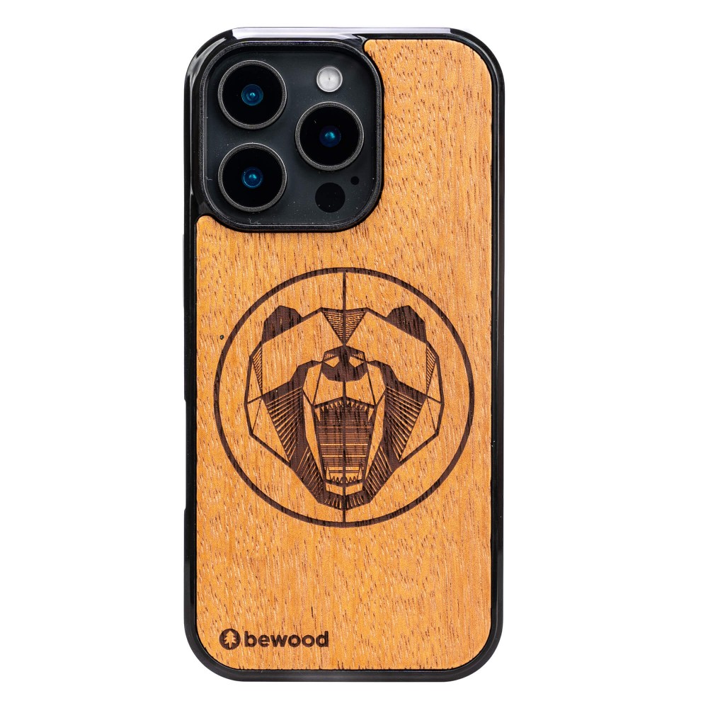 Apple iPhone 16 Pro Bear Merbau Bewood Wood Case (1)