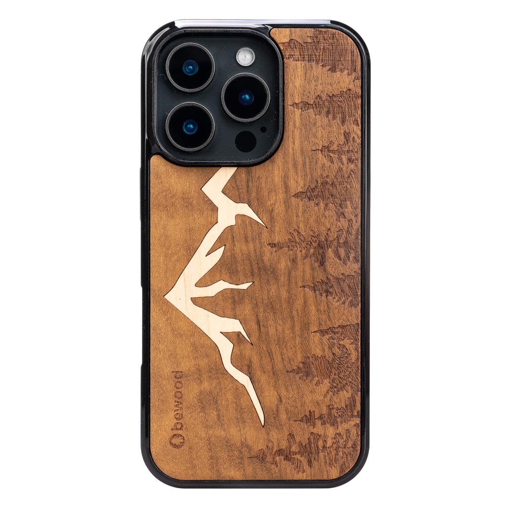 Apple iPhone 16 Pro Mountains Imbuia Bewood Wood Case (1)
