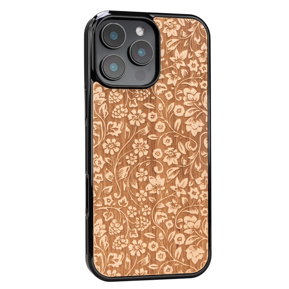 Drewniane Etui Bewood do iPhone 16 Pro Max KWIATY POLNE ANIEGRE (2)