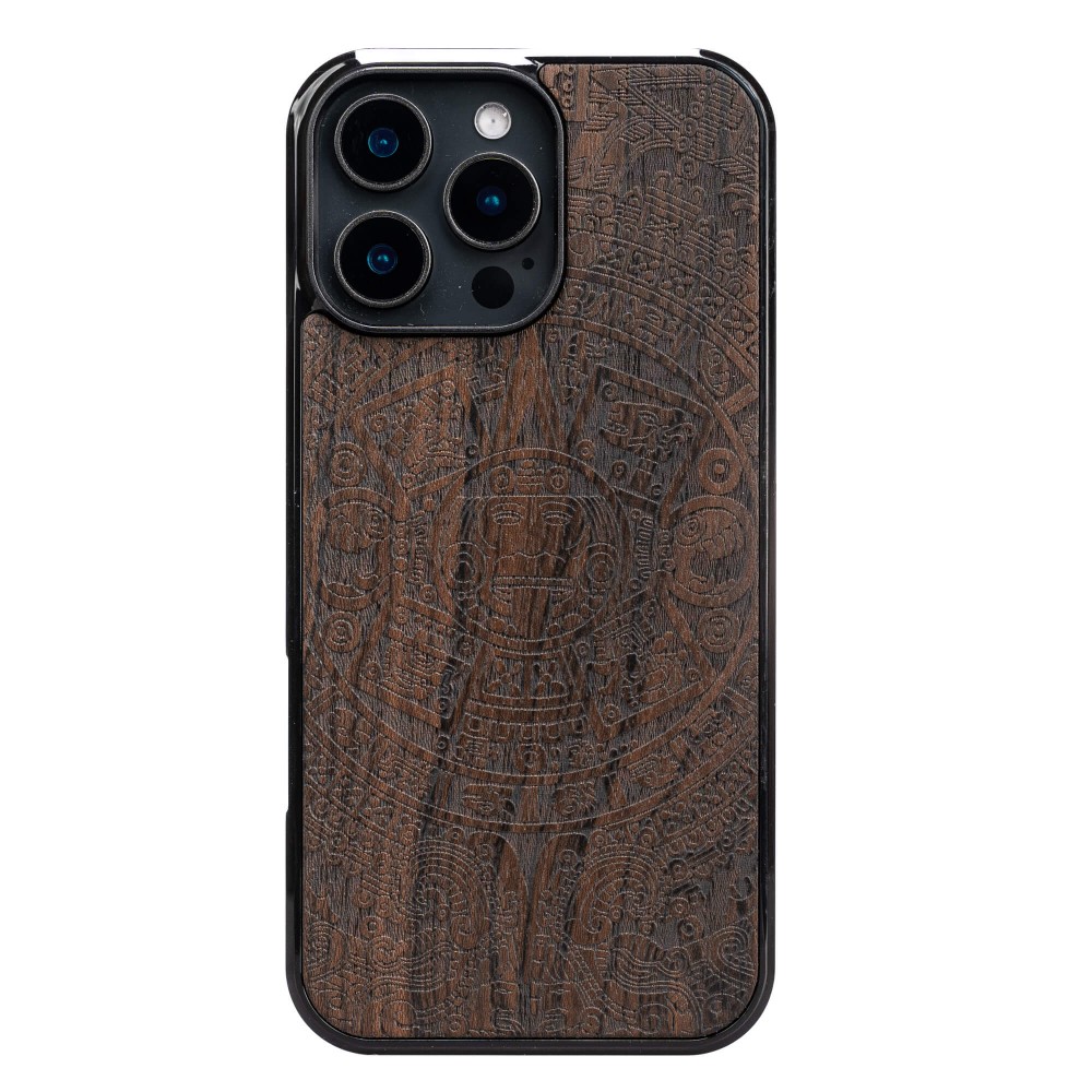 Drewniane Etui Bewood do iPhone 16 Pro Max KALENDARZ AZTECKI ZIRICOTE (1)