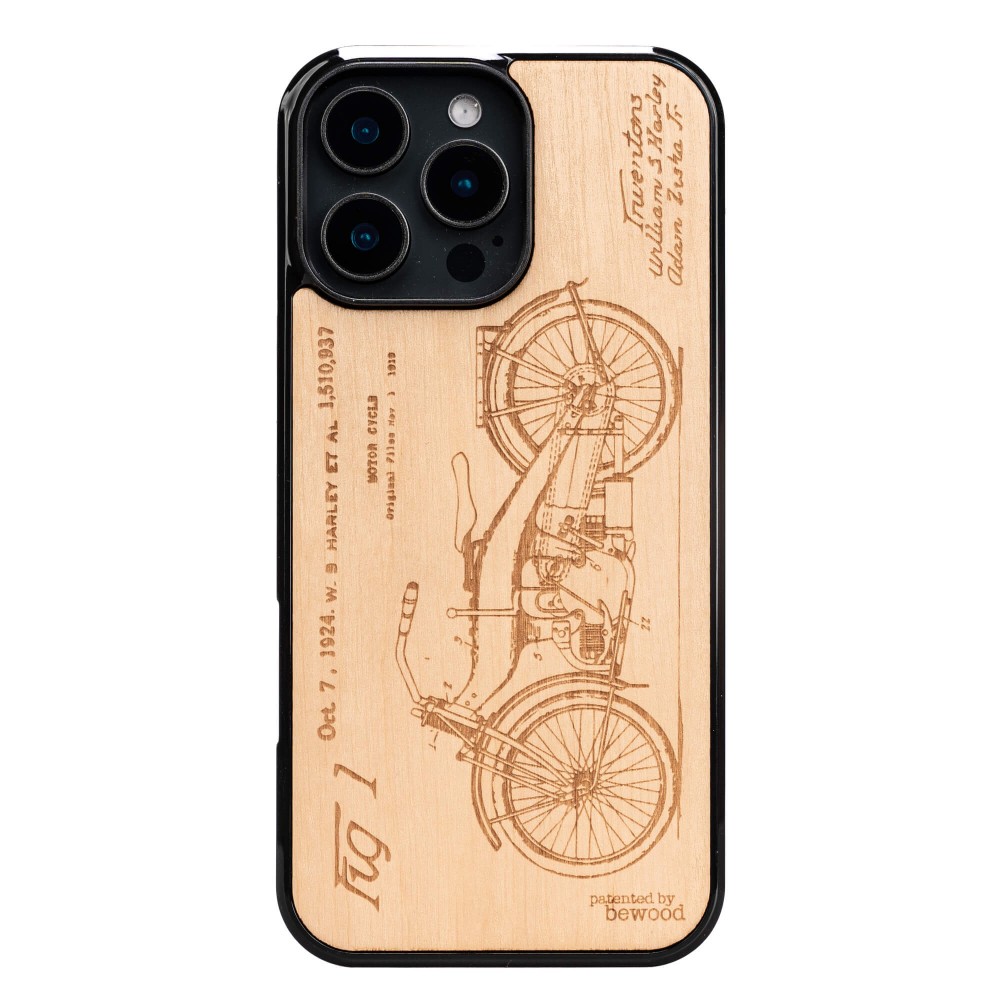 Drewniane Etui Bewood do iPhone 16 Pro Max HARLEY PATENT ANIEGRE (1)