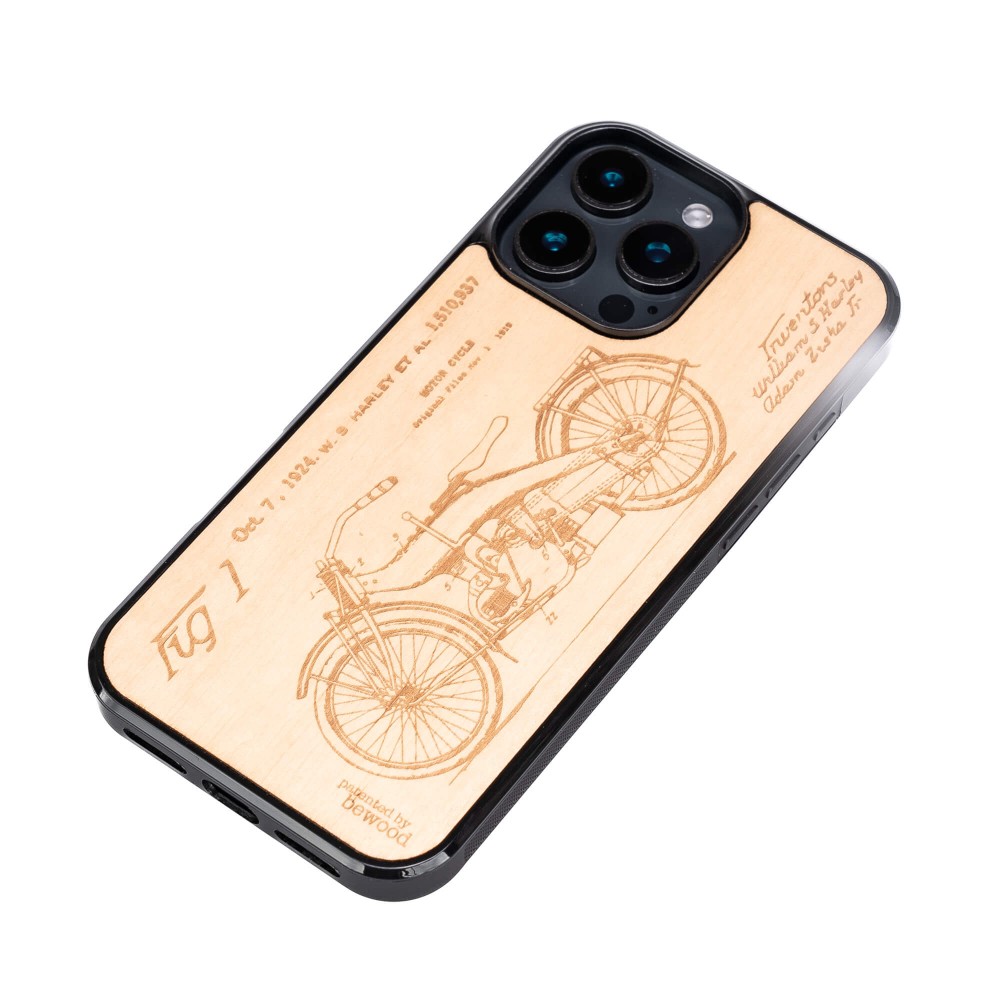 Drewniane Etui Bewood do iPhone 16 Pro Max HARLEY PATENT ANIEGRE (3)