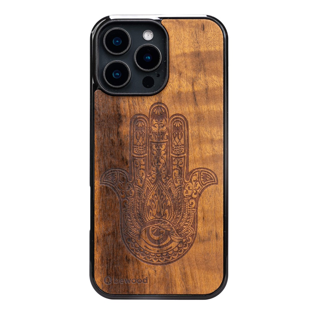 Drewniane Etui Bewood do iPhone 16 Pro Max HAMSA IMBUIA (1)