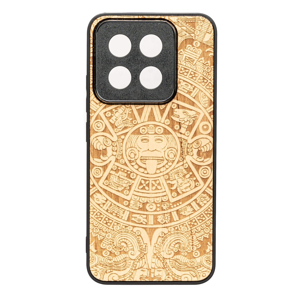 Drewniane Etui Bewood do Xiaomi 14T Pro KALENDARZ AZTECKI ANIEGRE (1)