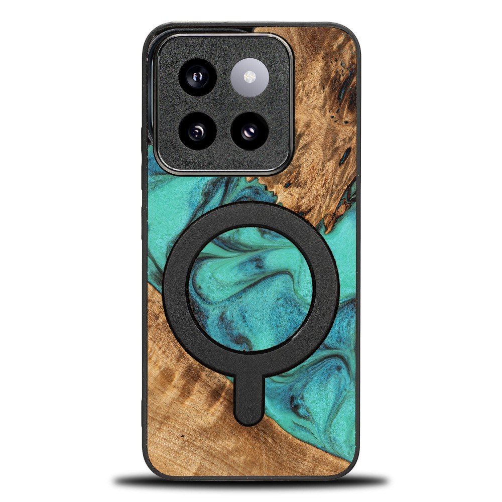 Etui Bewood Unique do Xiaomi 14T - Turquoise z MagSafe (1)