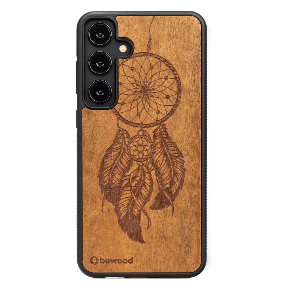 Drewniane Etui Bewood do Samsung Galaxy S24 FE 5G ŁAPACZ SNÓW IMBUIA (1)