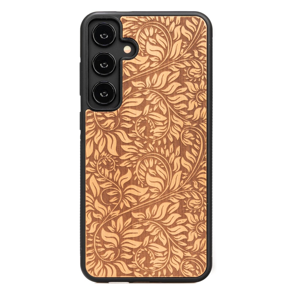 Drewniane Etui Bewood do Samsung Galaxy S24 FE 5G LIŚCIE JABŁOŃ (1)