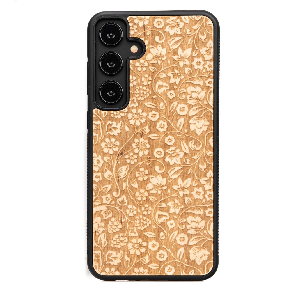 Drewniane Etui Bewood do Samsung Galaxy S24 FE 5G KWIATY POLNE ANIEGRE (1)