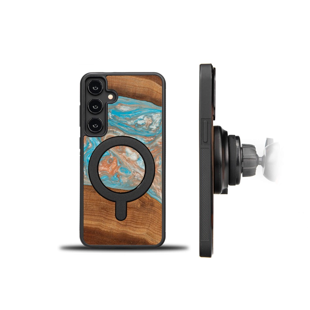 Etui Bewood Unique do Samsung Galaxy S24 FE 5G - Planets - Saturn z MagSafe (2)