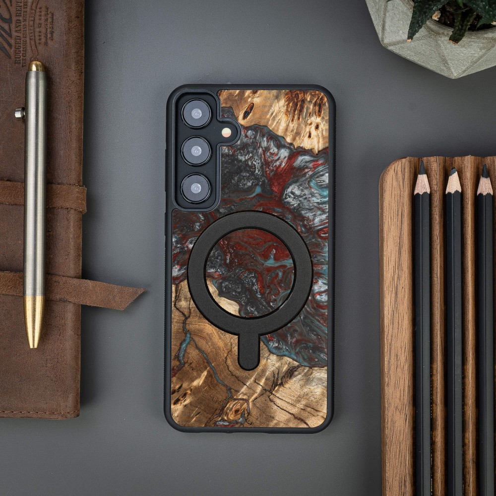 Etui Bewood Unique do Samsung Galaxy S24 FE 5G - Planets - Pluton z MagSafe (3)