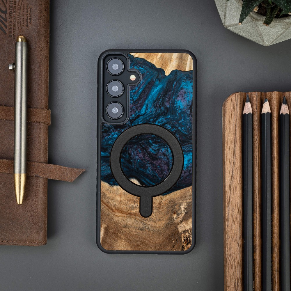 Etui Bewood Unique do Samsung Galaxy S24 FE 5G - Planets - Neptun z MagSafe (3)