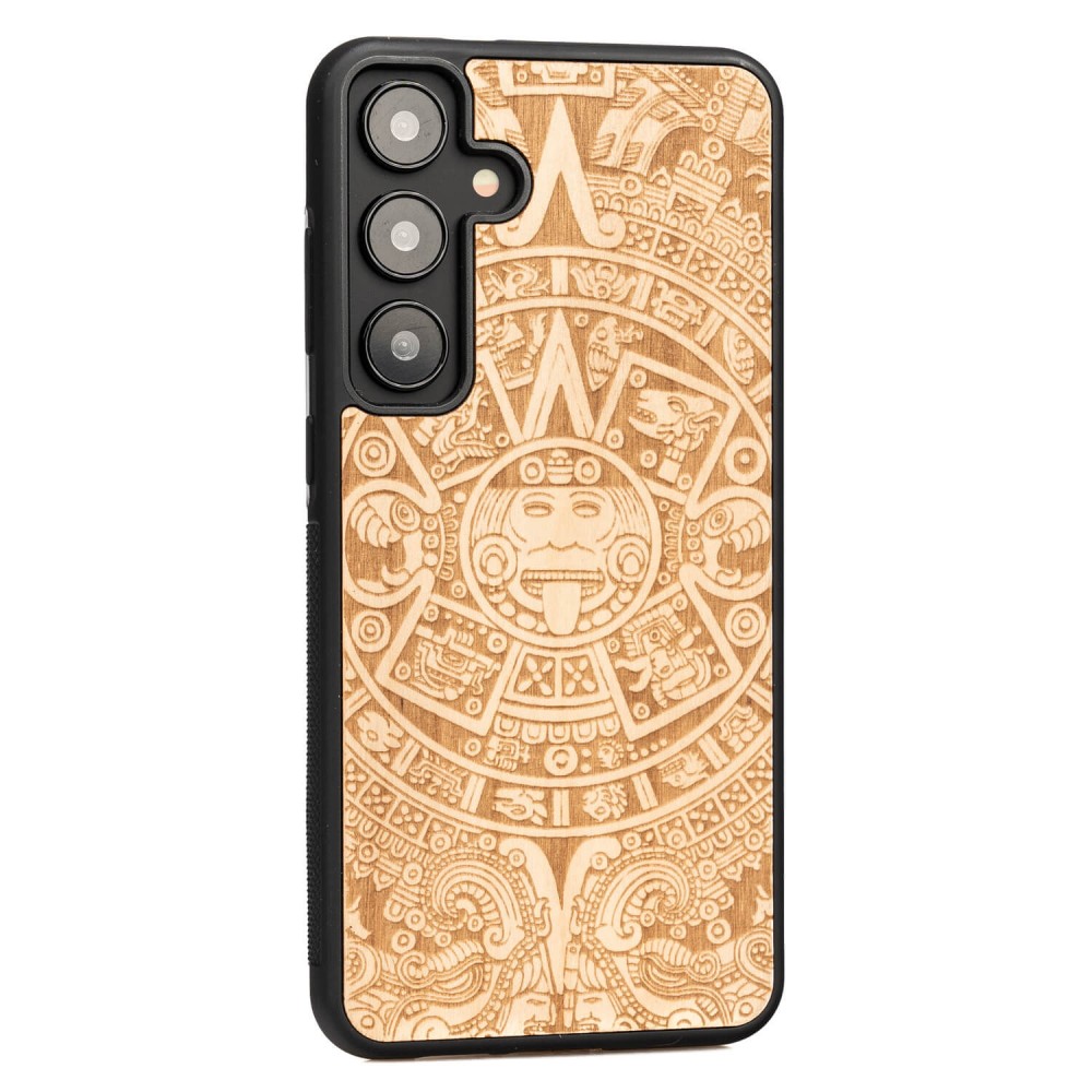 Drewniane Etui Bewood do Samsung Galaxy A35 5G KALENDARZ AZTECKI ANIEGRE (2)