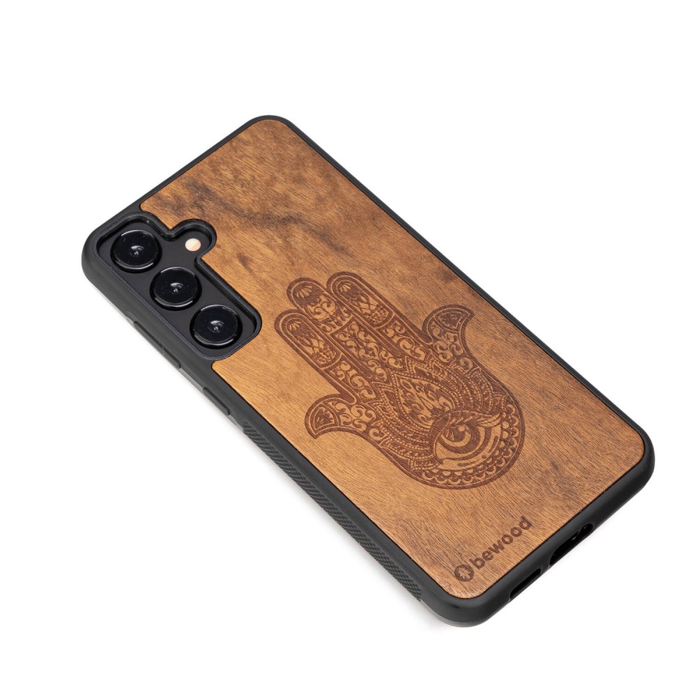 Drewniane Etui Bewood do Samsung Galaxy A35 5G HAMSA IMBUIA (3)