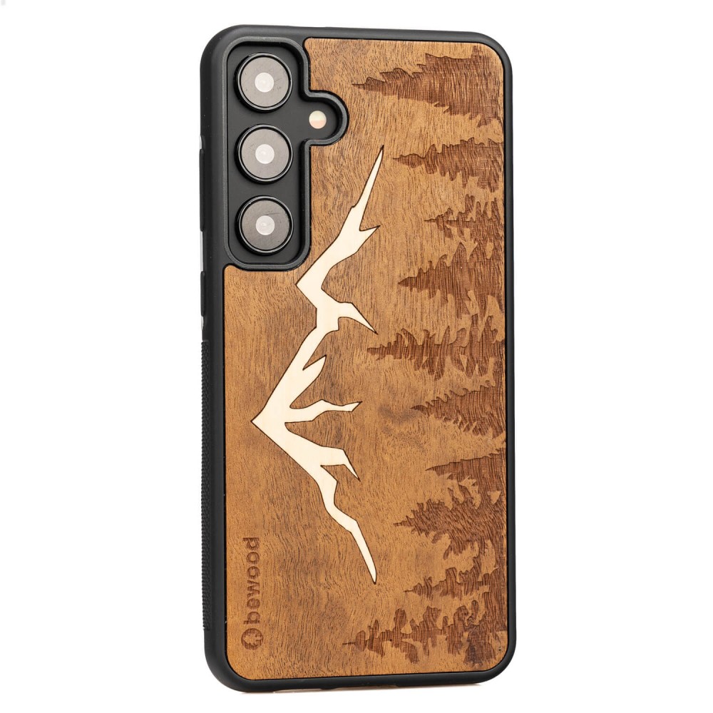 Drewniane Etui Bewood do Samsung Galaxy A35 5G GÓRY IMBUIA (2)