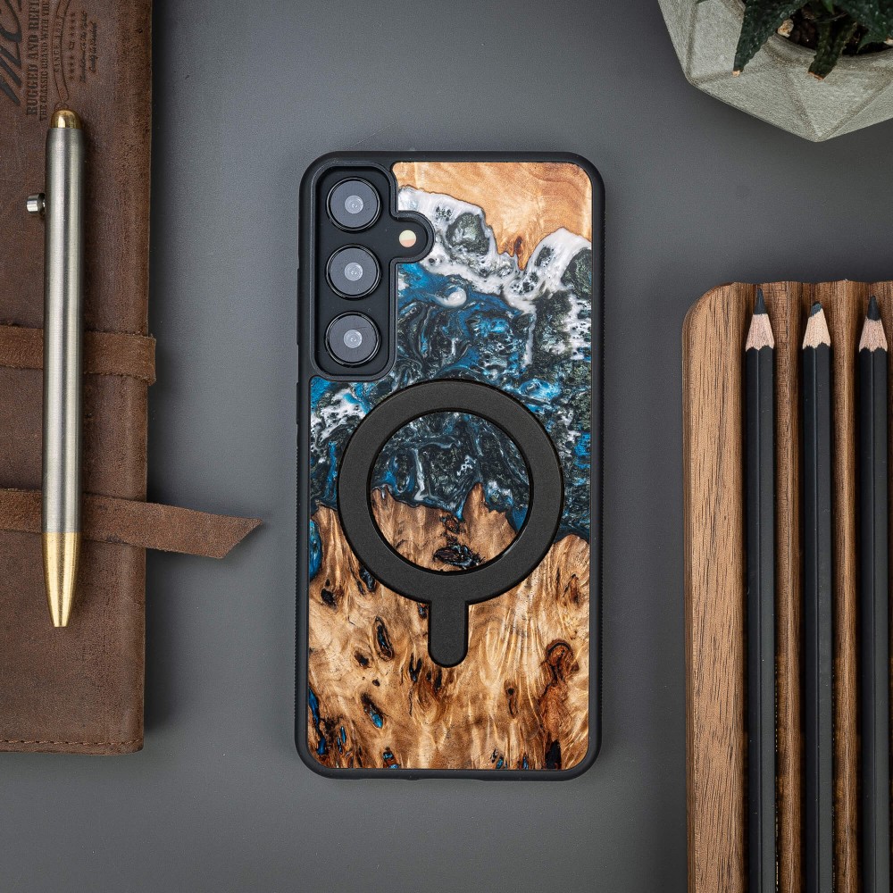 Etui Bewood Unique do Samsung Galaxy A35 5G - Planets - Ziemia z MagSafe (3)