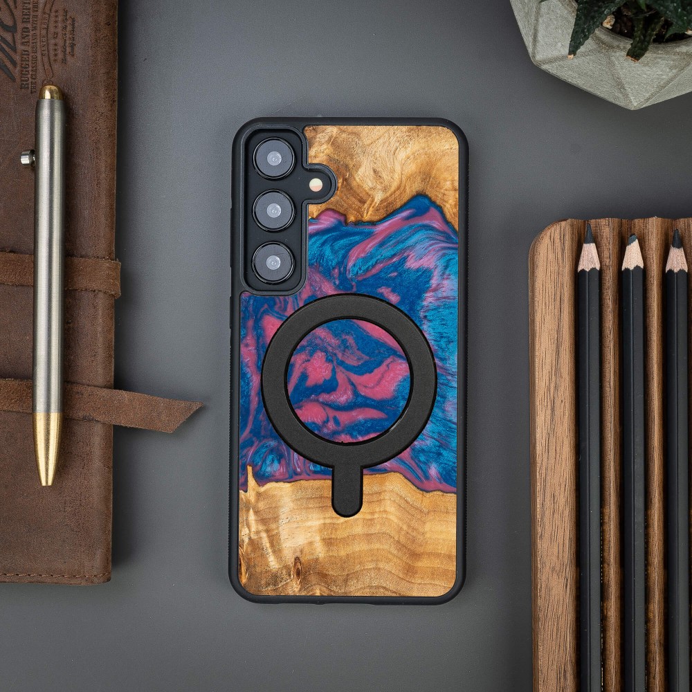 Etui Bewood Unique do Samsung Galaxy A35 5G - Neons - Vegas z MagSafe (3)