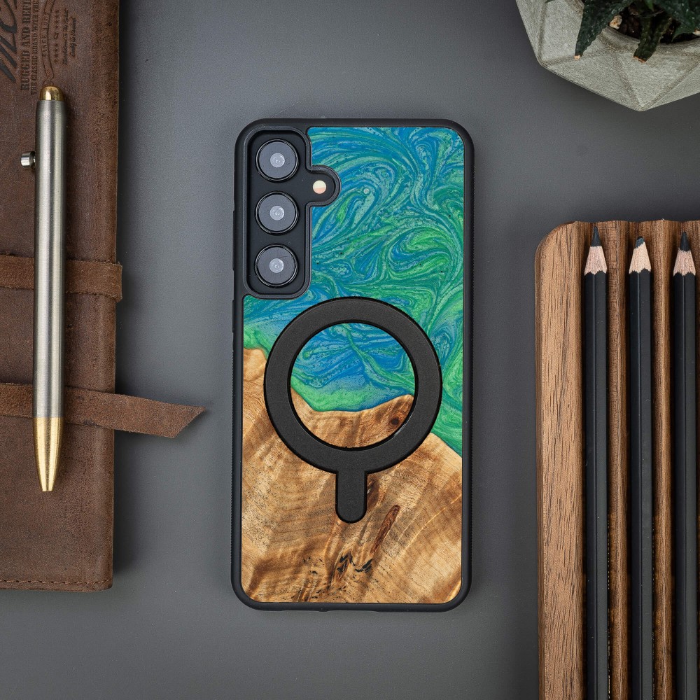 Etui Bewood Unique do Samsung Galaxy A35 5G - Neons - Tokyo z MagSafe (3)