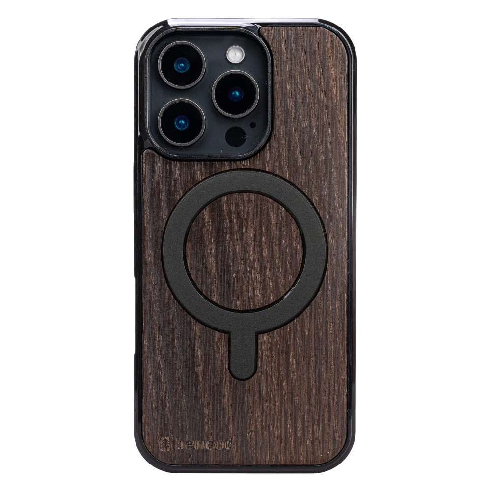 Drewniane Etui Bewood do iPhone 16 Pro DĄB WĘDZONY z MagSafe (1)