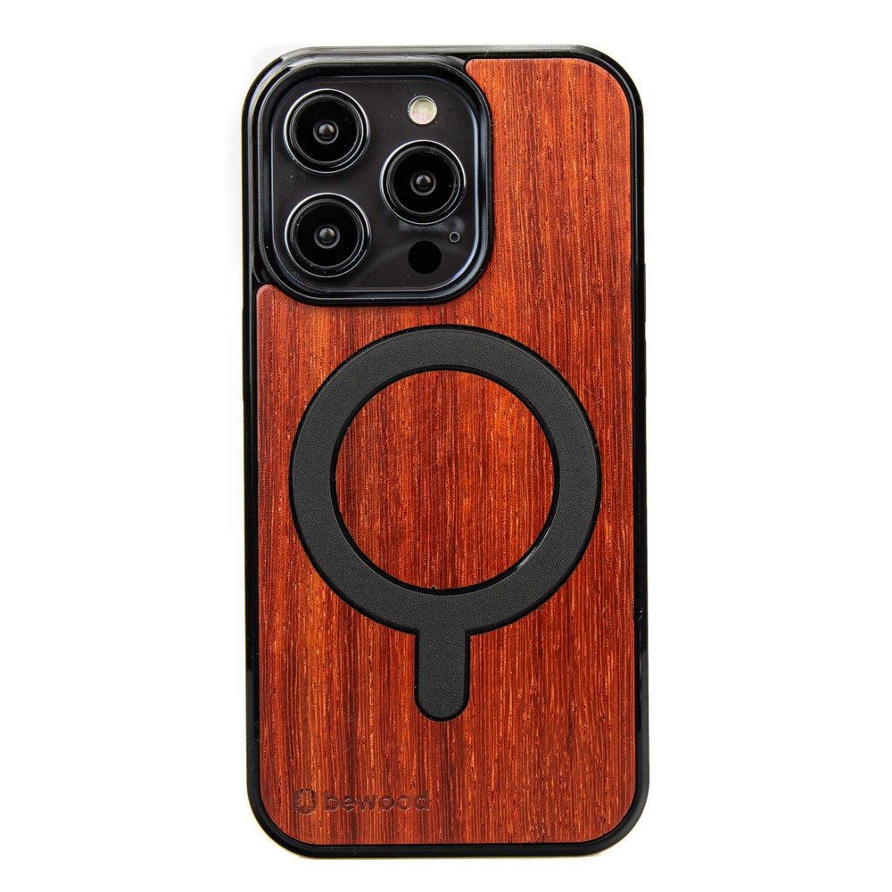 Drewniane Etui Bewood do iPhone 15 Pro PADOUK z MagSafe (1)