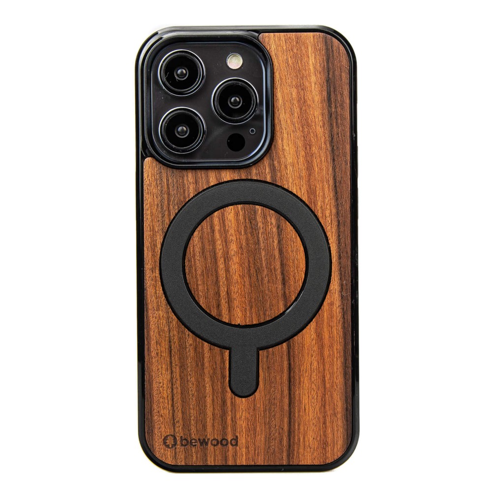 Drewniane Etui Bewood do iPhone 15 Pro PALISANDER SANTOS z MagSafe (1)