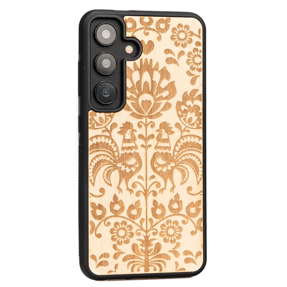 Drewniane Etui Bewood do Samsung Galaxy S25 POLSKI FOLK ANIEGRE (2)