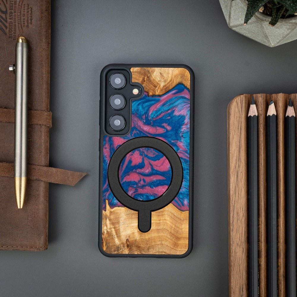Bewood Resin Case for Samsung Galaxy S25 - Neons - Vegas with MagSafe (3)