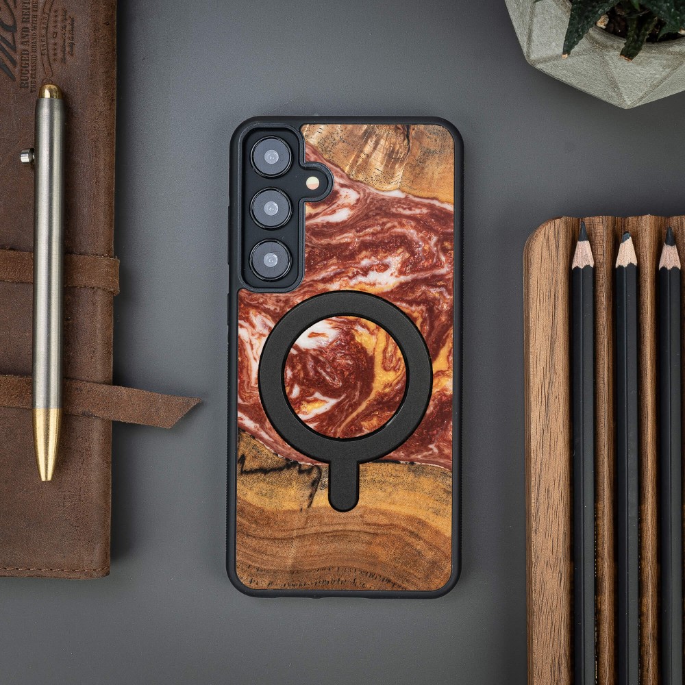 Etui Bewood Unique do Samsung Galaxy S25 Plus - Planets - Mars z MagSafe (3)
