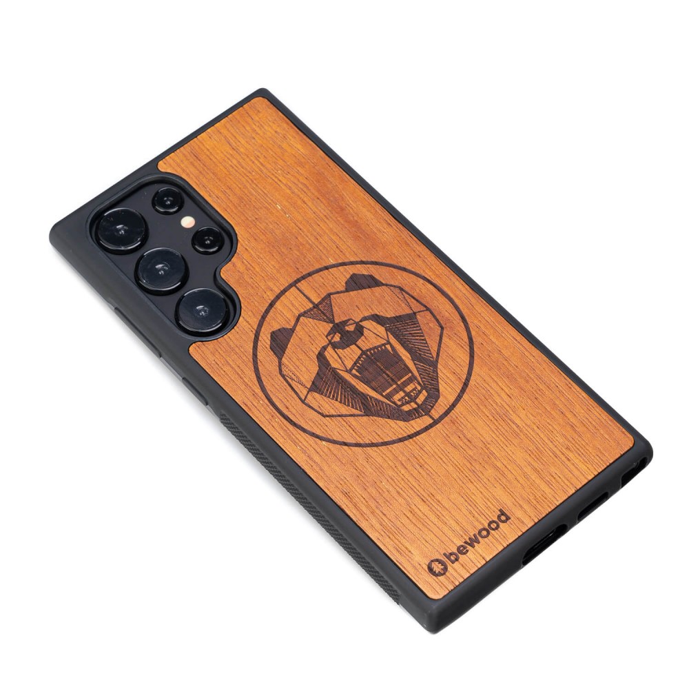 Drewniane Etui Bewood do Samsung Galaxy S25 Ultra NIEDŹWIEDŹ MERBAU (3)
