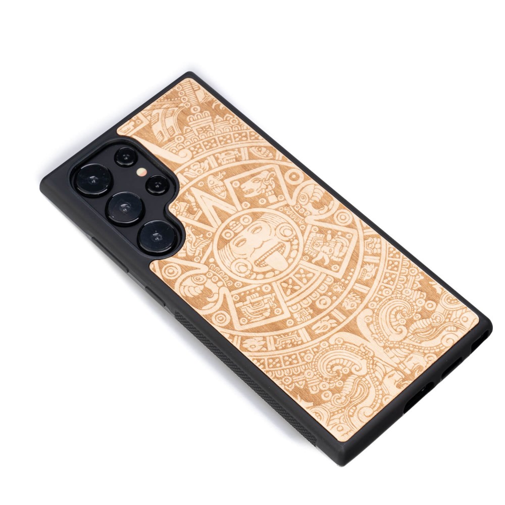 Drewniane Etui Bewood do Samsung Galaxy S25 Ultra KALENDARZ AZTECKI ANIEGRE (3)