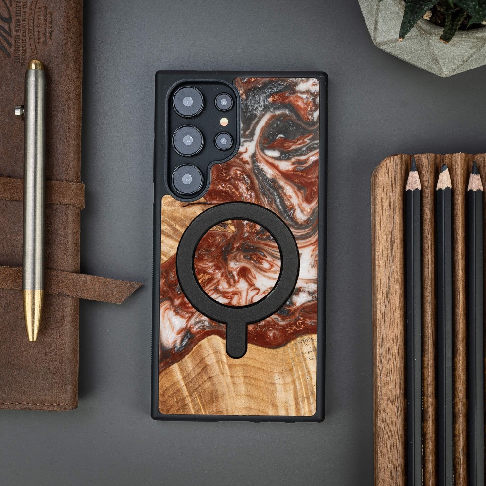 Etui Bewood Unique do Samsung Galaxy S25 Ultra - Planets - Wenus z MagSafe (3)