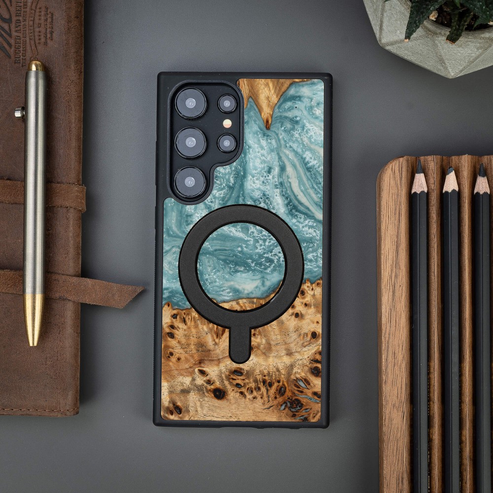 Etui Bewood Unique do Samsung Galaxy S25 Ultra - Planets - Uran z MagSafe (3)