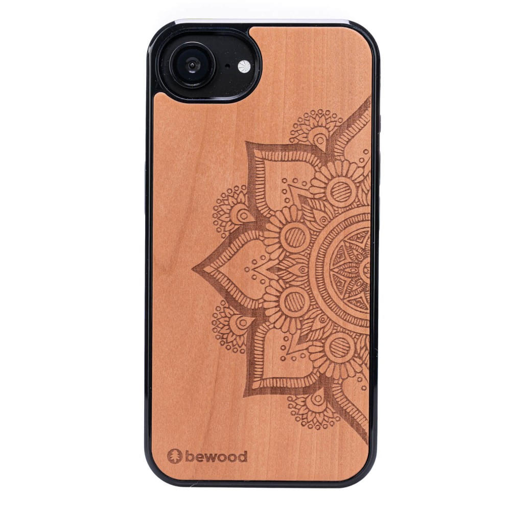 Drewniane Etui Bewood do iPhone 17e / 16e MANDALA JABŁOŃ (1)