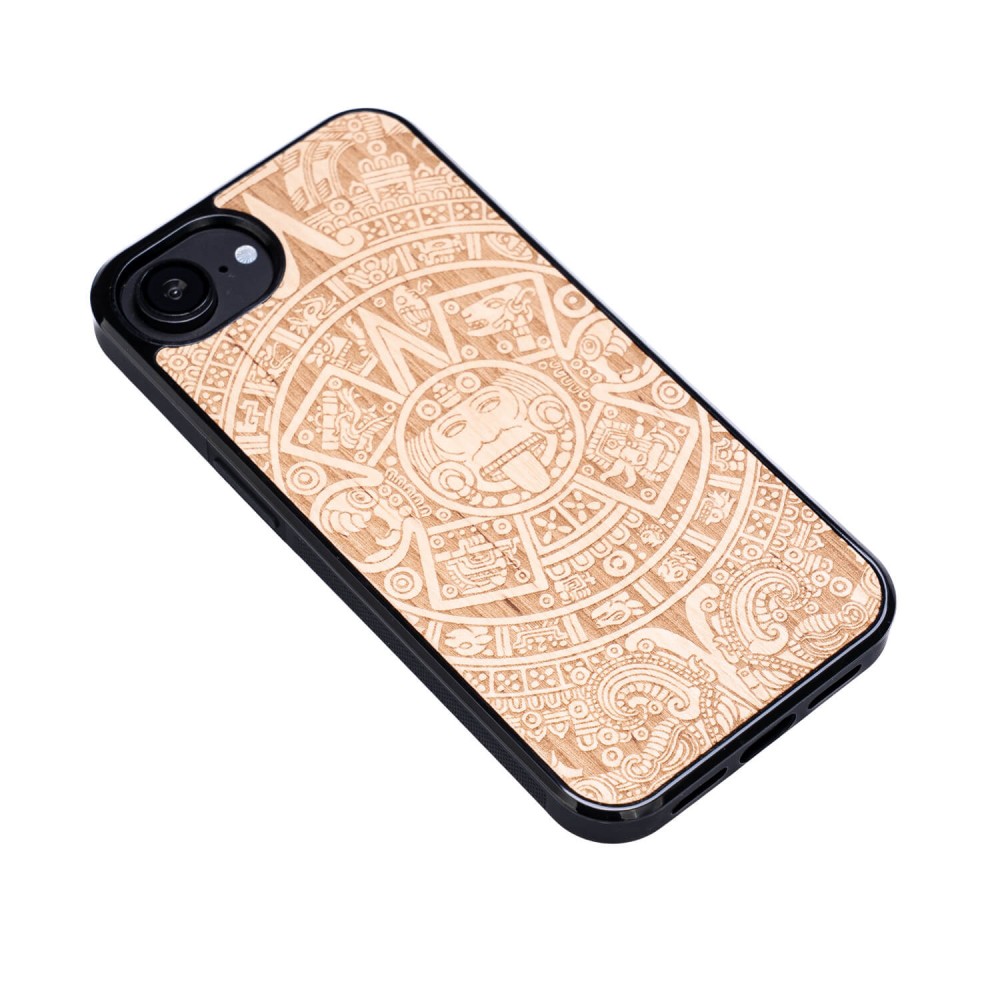 Drewniane Etui Bewood do iPhone 17e / 16e KALENDARZ AZTECKI ANIEGRE (3)