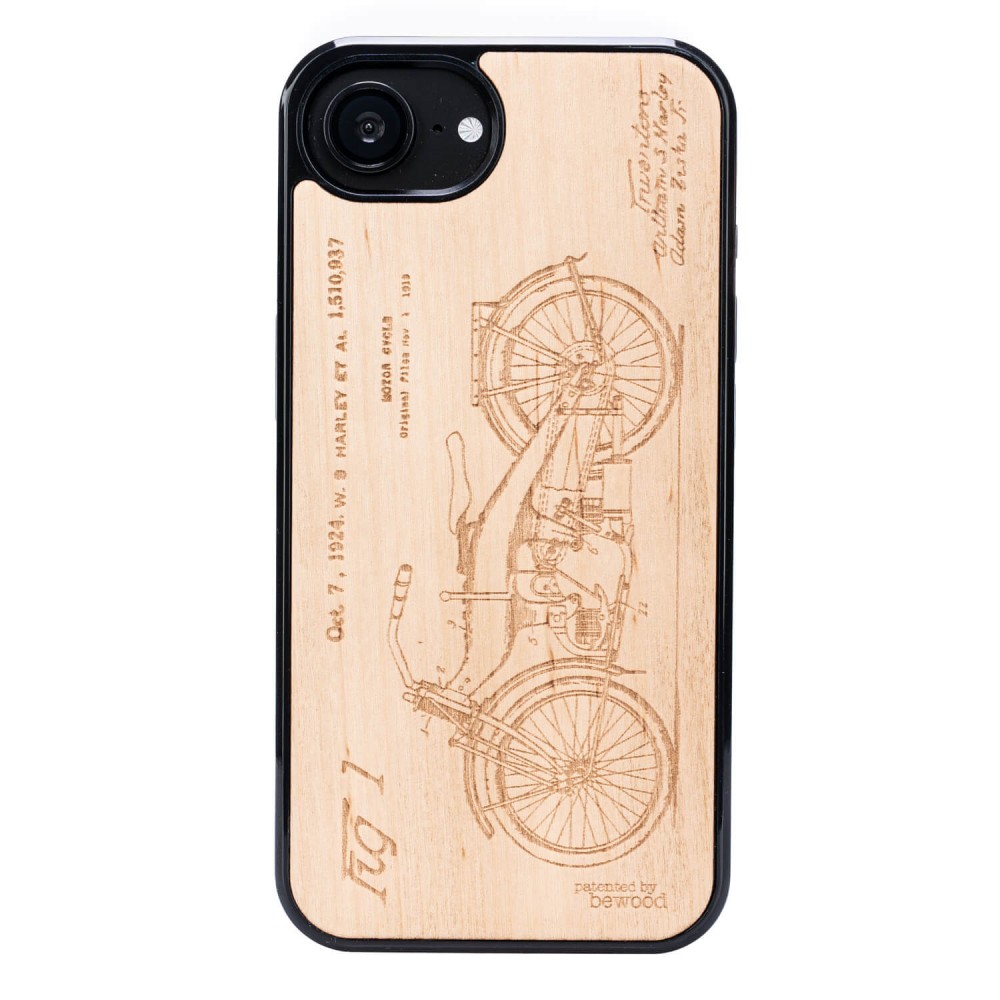 Drewniane Etui Bewood do iPhone 17e / 16e HARLEY PATENT ANIEGRE (1)