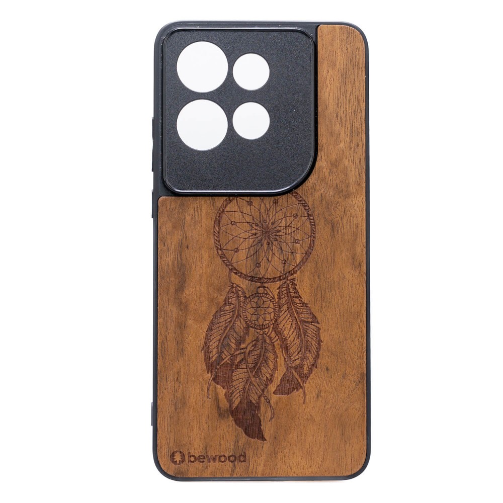 Drewniane Etui Bewood do Motorola Edge 50 Neo / 60 Neo ŁAPACZ SNÓW IMBUIA (1)
