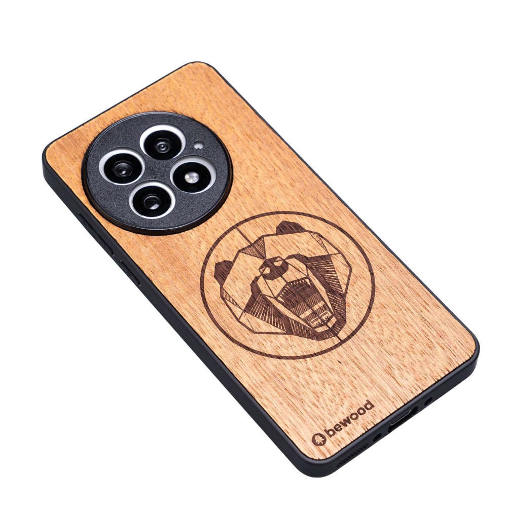 Drewniane Etui Bewood do OnePlus 13 NIEDŹWIEDŹ MERBAU (3)