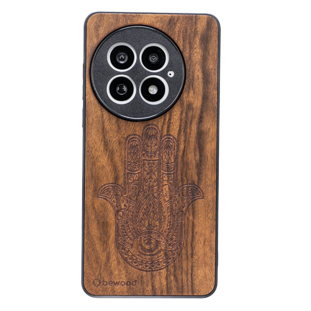 Drewniane Etui Bewood do OnePlus 13 HAMSA IMBUIA (1)